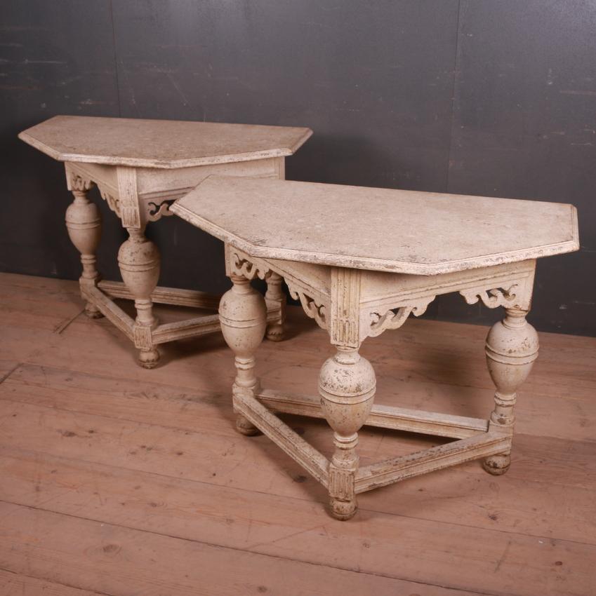 Pair of Dutch Console Tables In Good Condition In Leamington Spa, Warwickshire