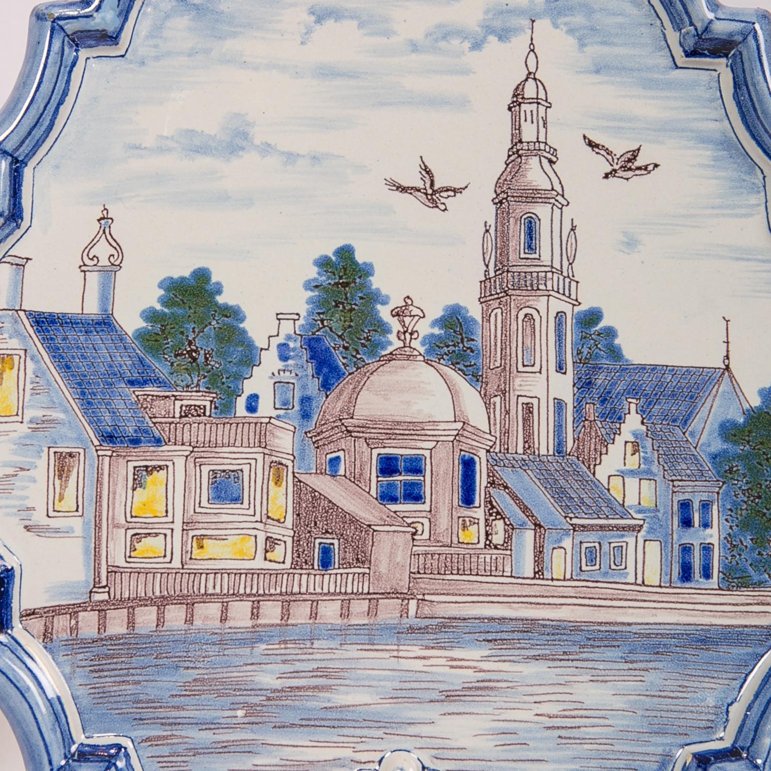 Pair of Dutch Delft Wall Plaques 1