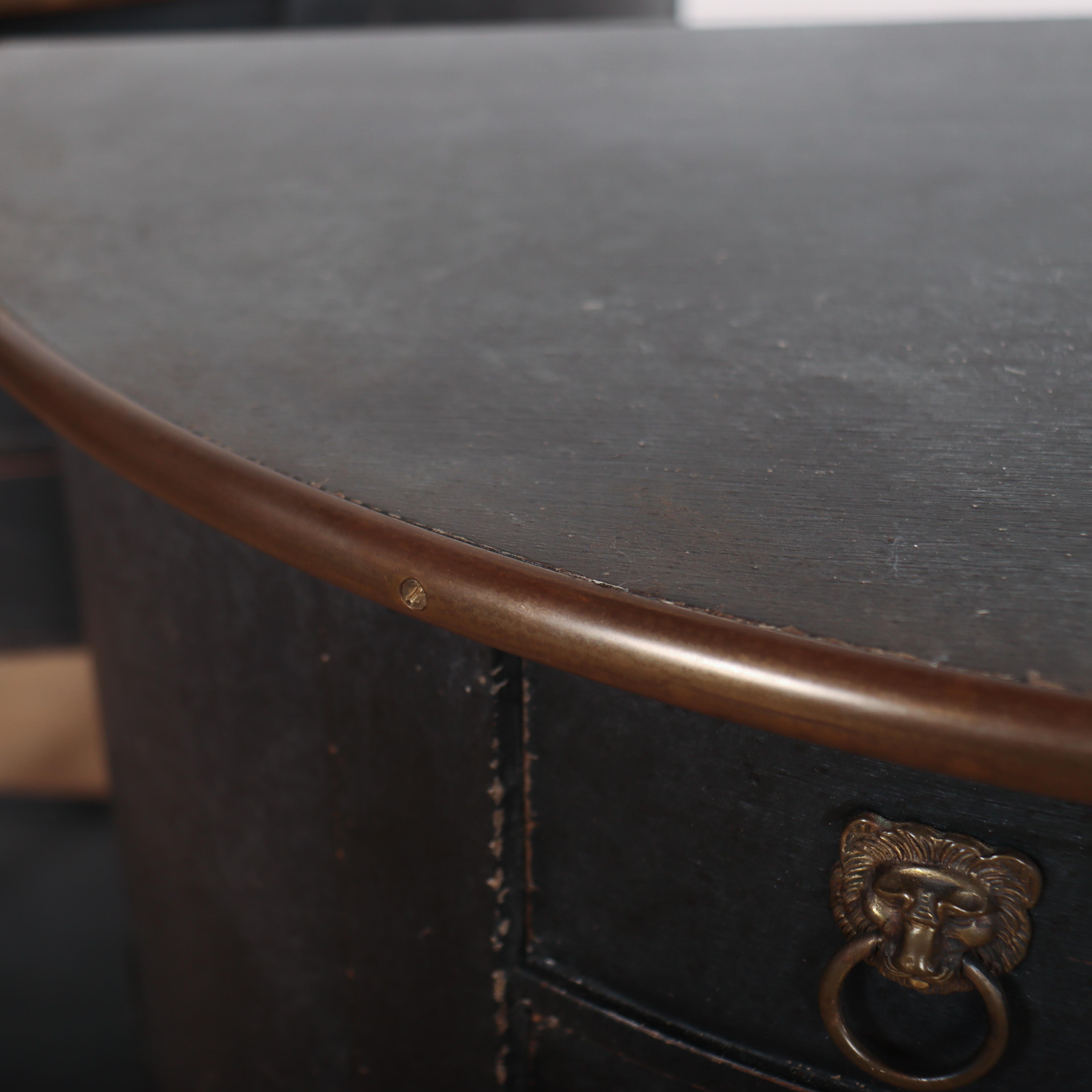 Pair of Dutch Demi-Lune Bedside Tables / Console Tables For Sale 4