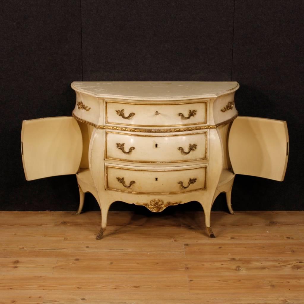 Pair of Dutch Dressers in Lacquered and Giltwood from 20th Century 7