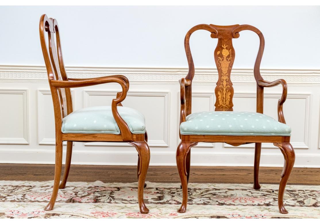 Coloniale olandese Coppia di poltrone a crocchia di pastore olandesi intarsiate da restaurare in vendita