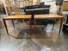 Pair of Dutch MCM Oak Side Tables