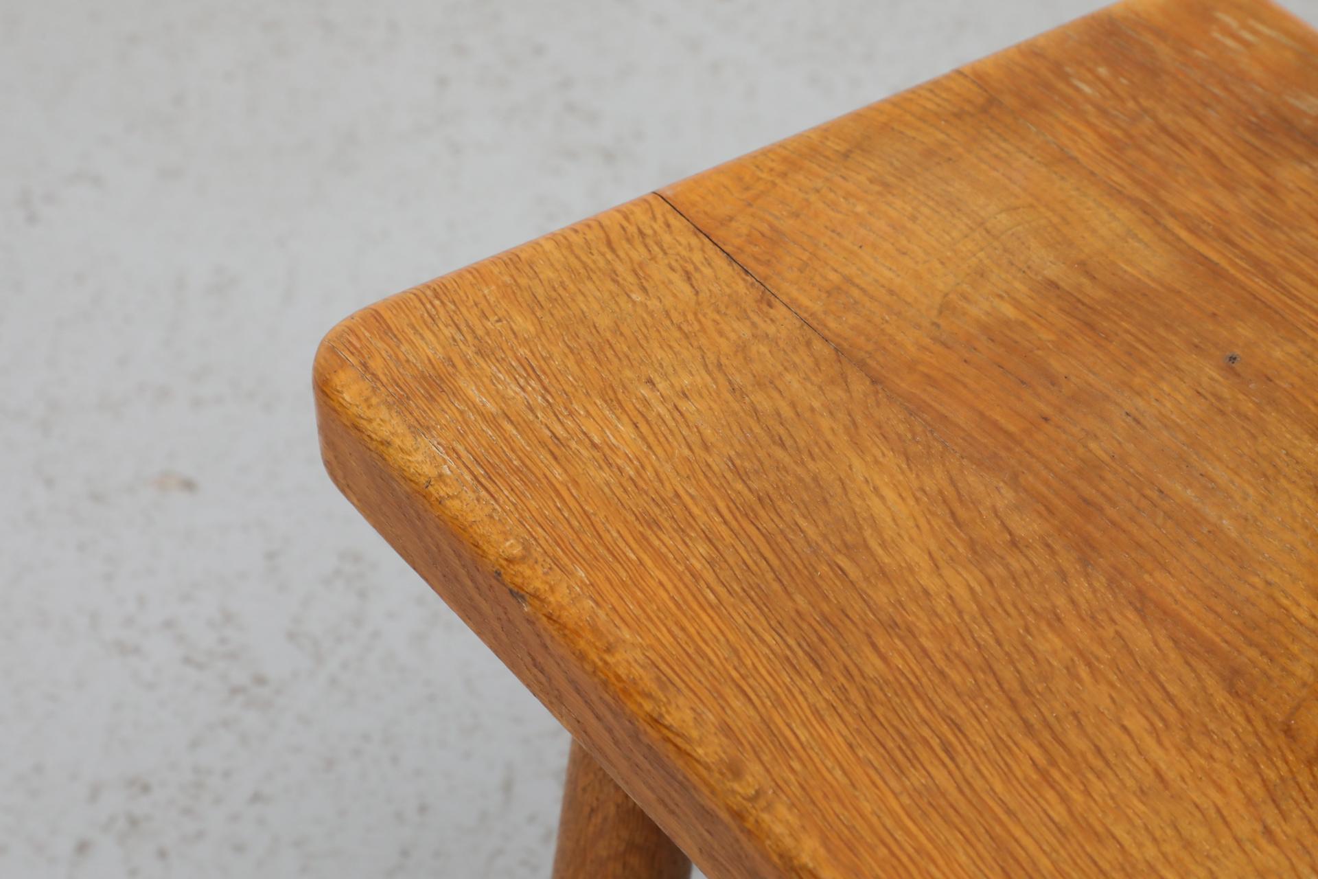 Pair of Dutch Mid-Century Oak Mini Pierre Chapo Style Fireside Chairs, 1960s 12