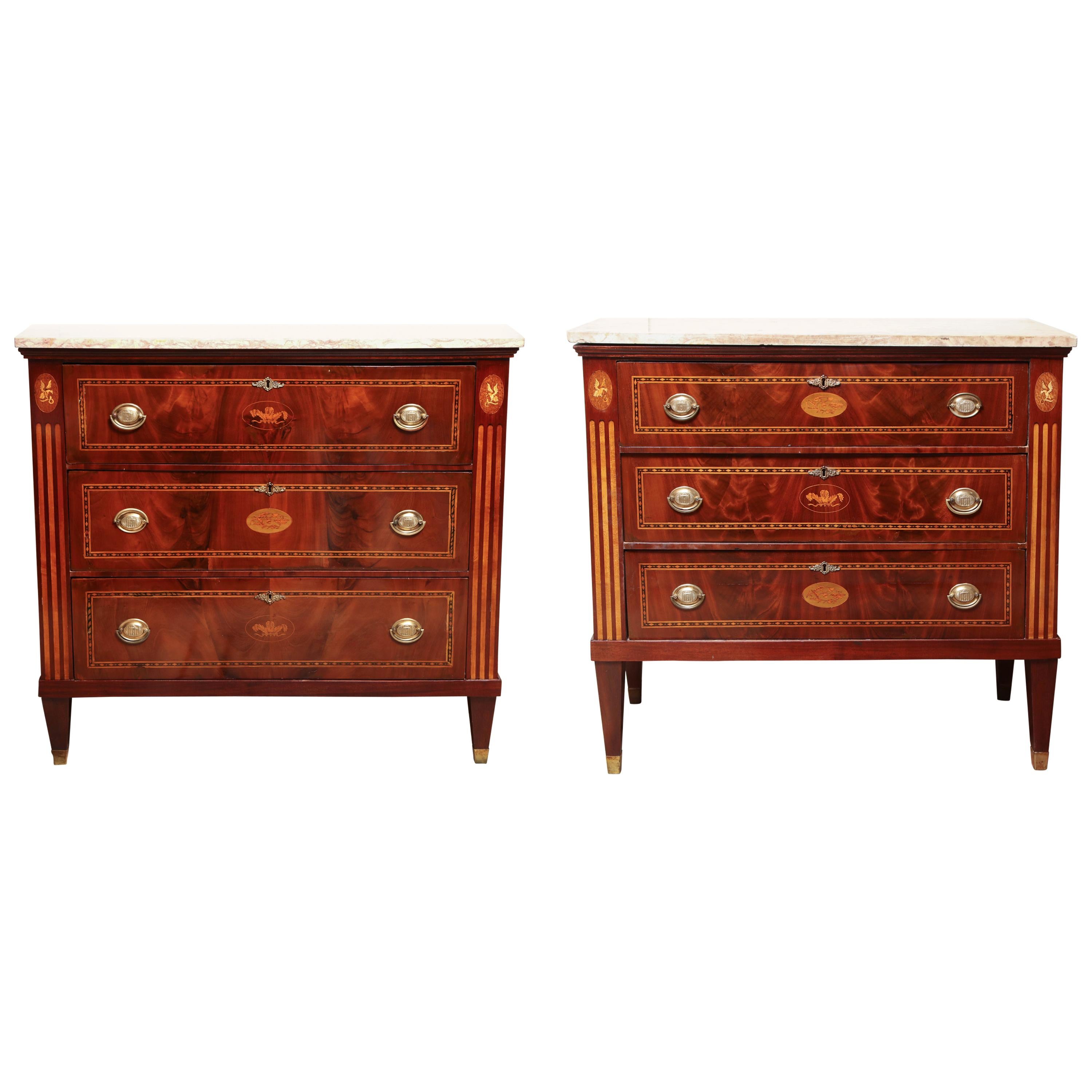Pair of Dutch Neoclassic Commodes