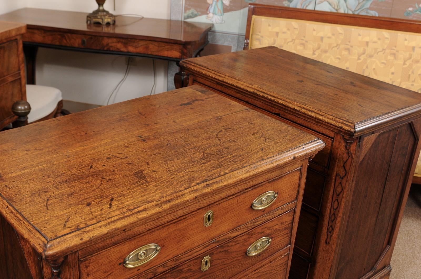 Pair of Dutch Oak 4-Drawer Commodes, circa 1790 5