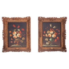 Antique Pair of Dutch Old Master Still Life Paintings