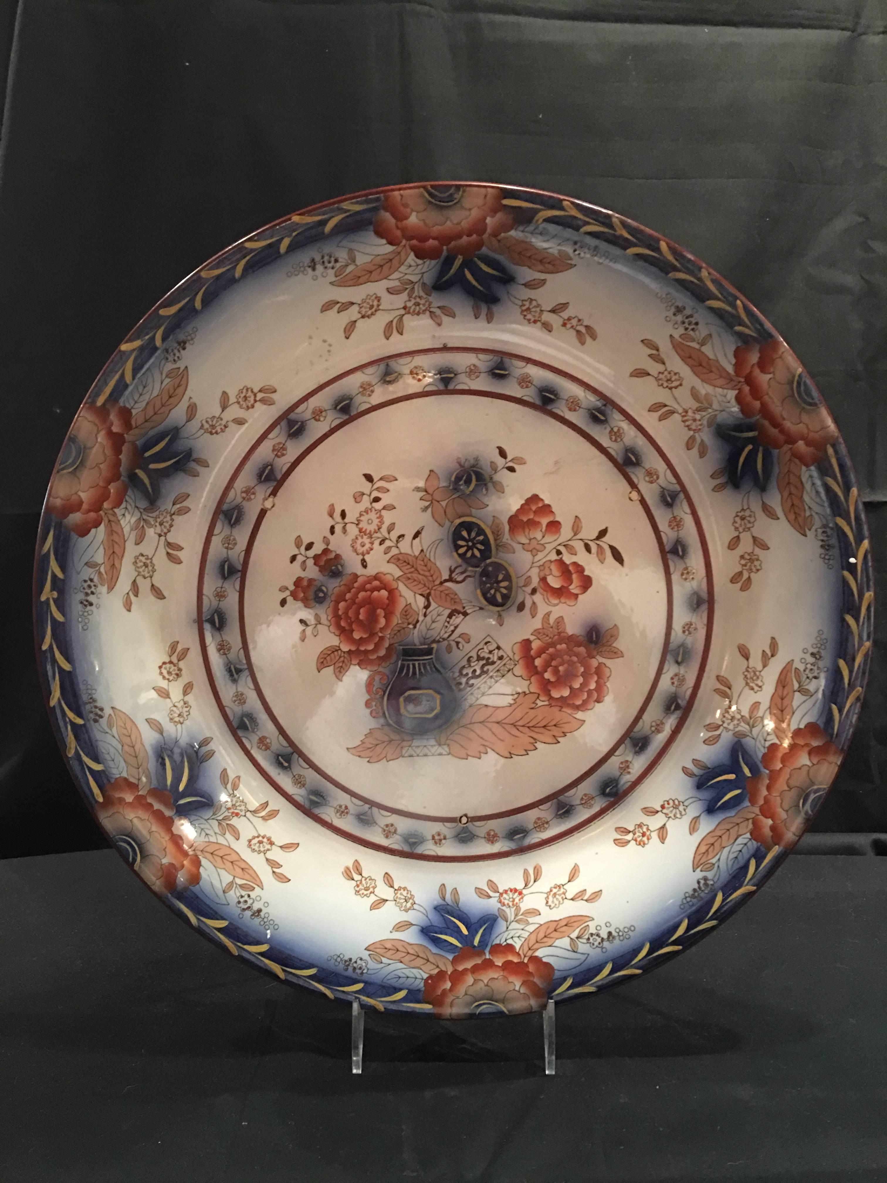 Pair of Dutch Persian Petrus Regout chargers, 19th century.