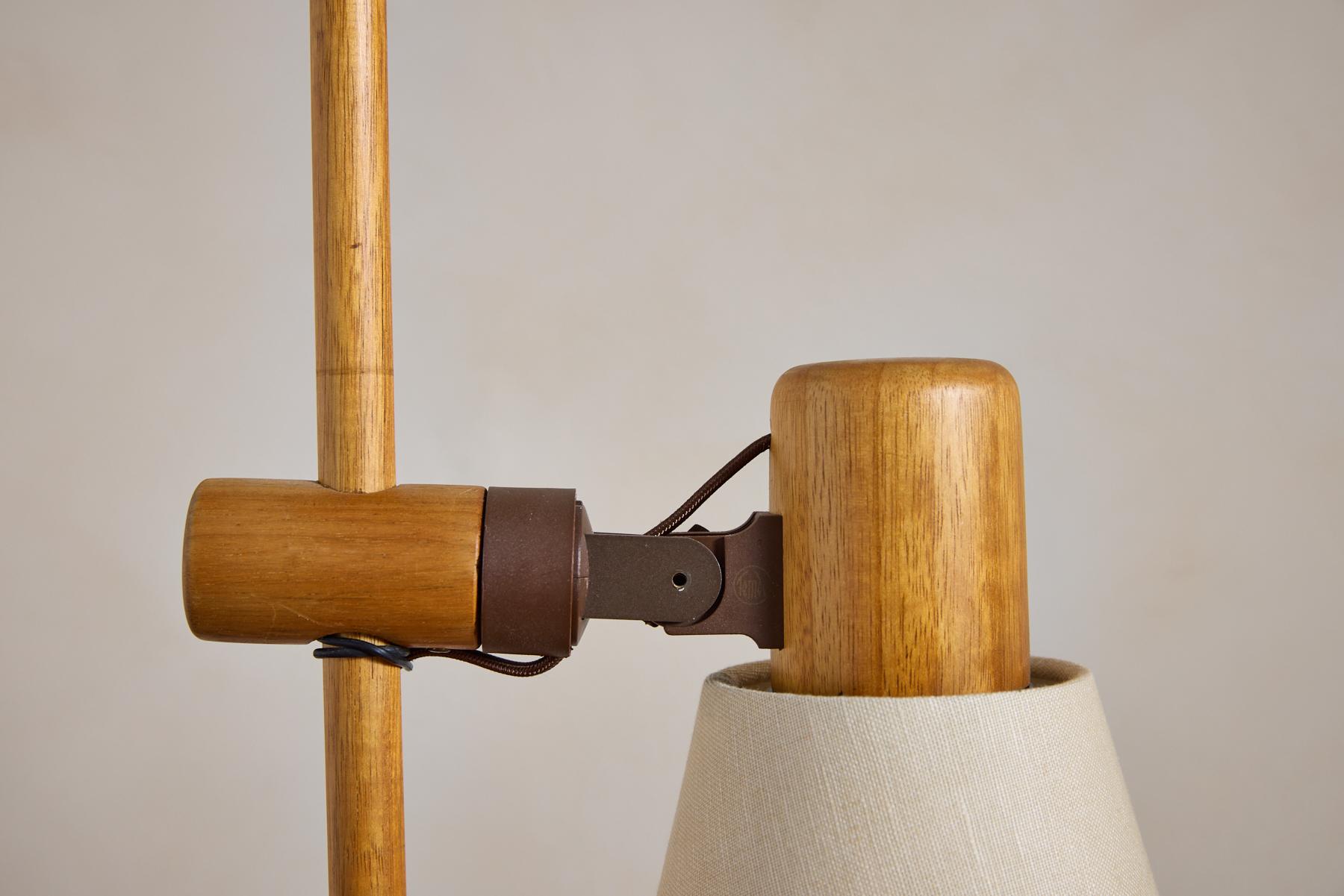 Fin du 20e siècle Paire de lampes de table réglables en pin hollandais en vente