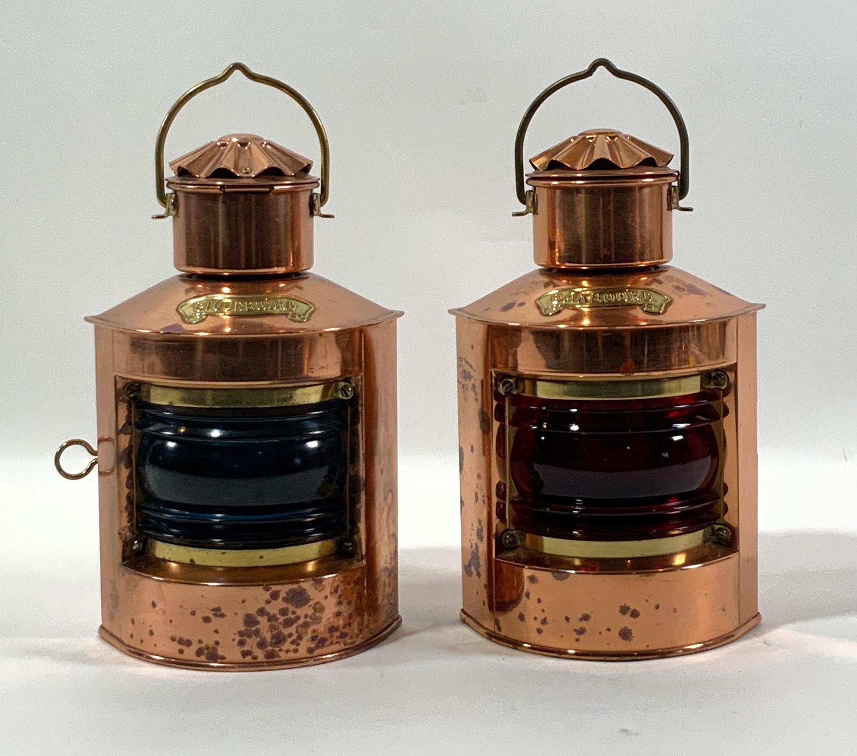 Port and starboard ships lanterns by Dutch maker 
