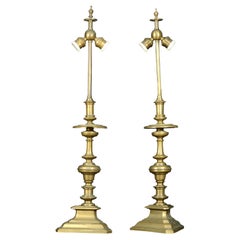 Paire de chandeliers de style néerlandais, 18ème siècle, bronze