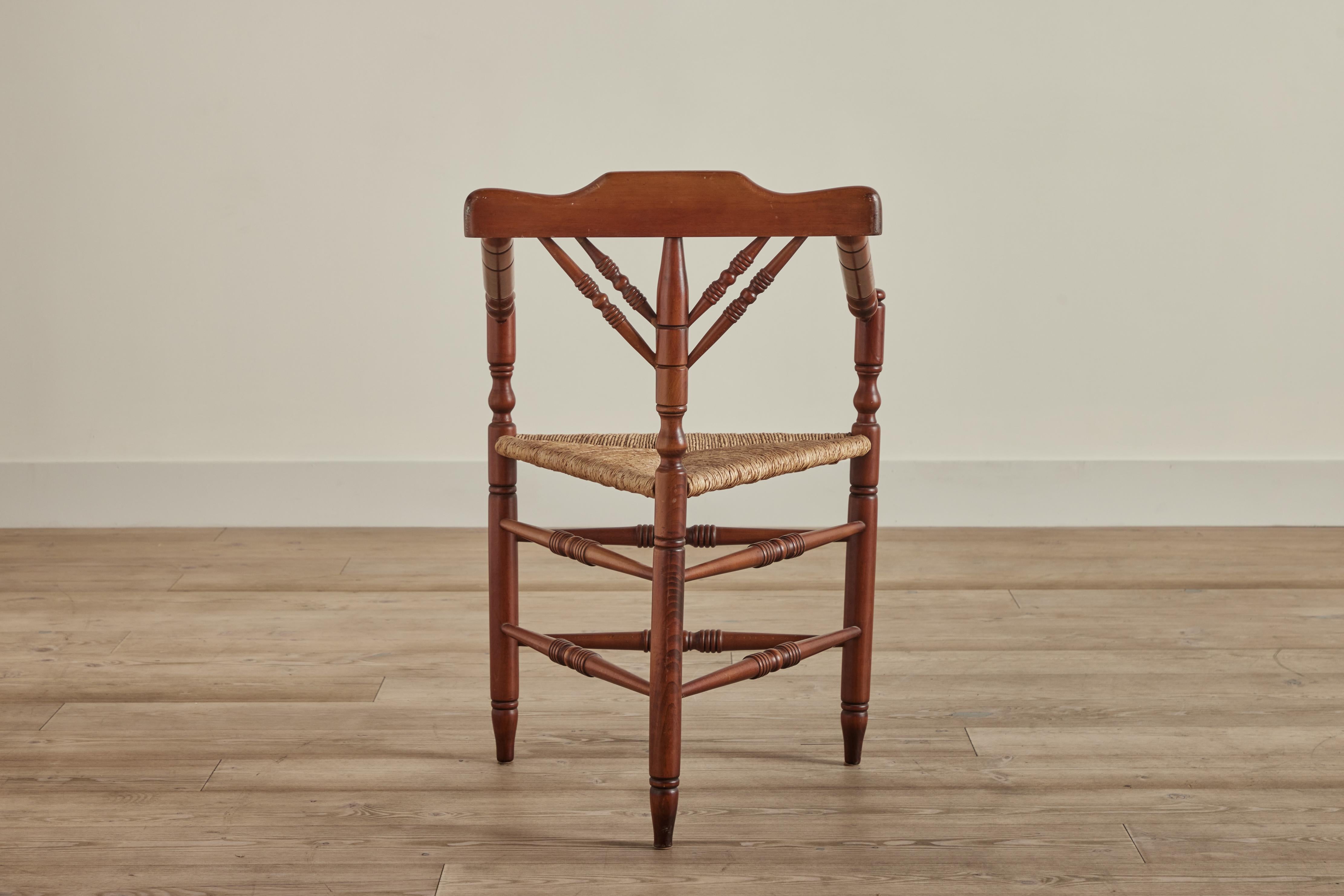Rush Pair of Dutch Turner's Chairs