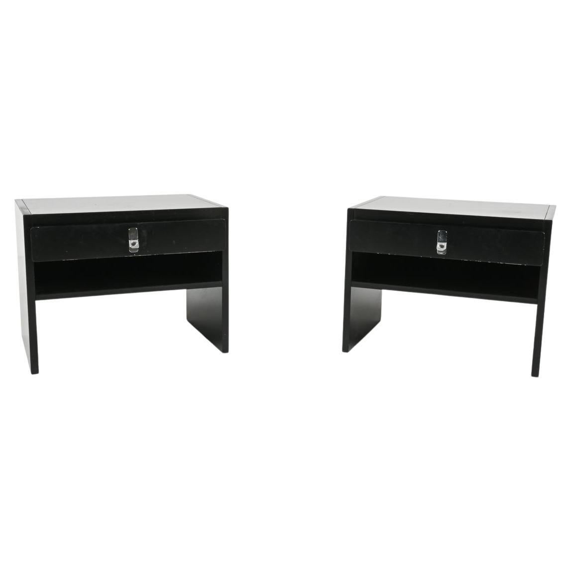 Pair of  DUX Avanti Mahogany Side Tables Nightstand  For Sale