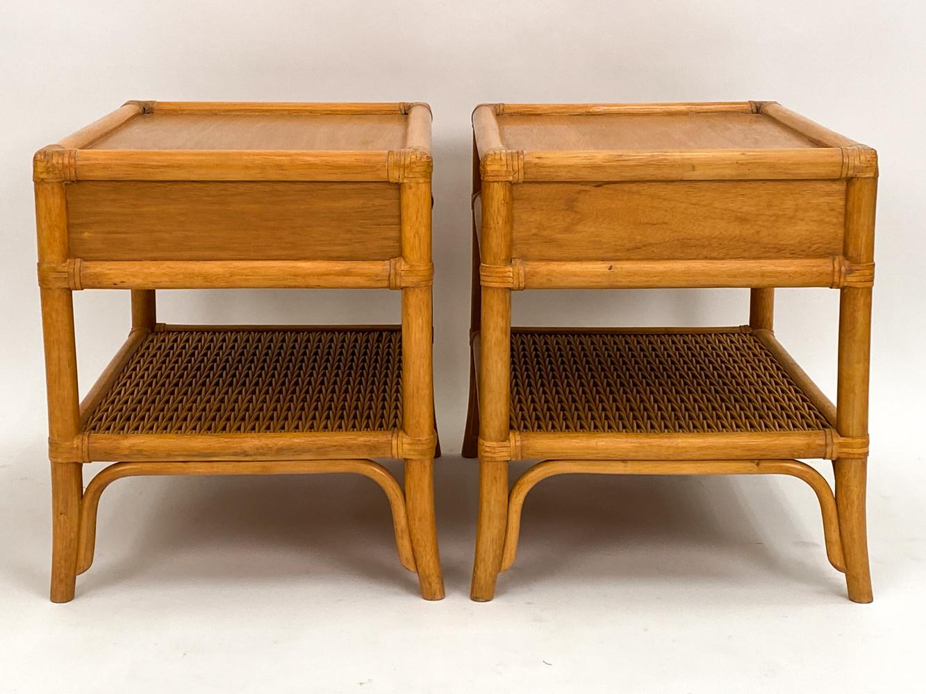 Pair of DUX Swedish Mid-Century Bamboo End Tables or Nightstands For Sale 6