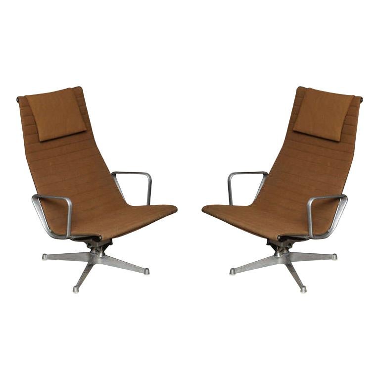 Pair of Eames Aluminum Group Chairs