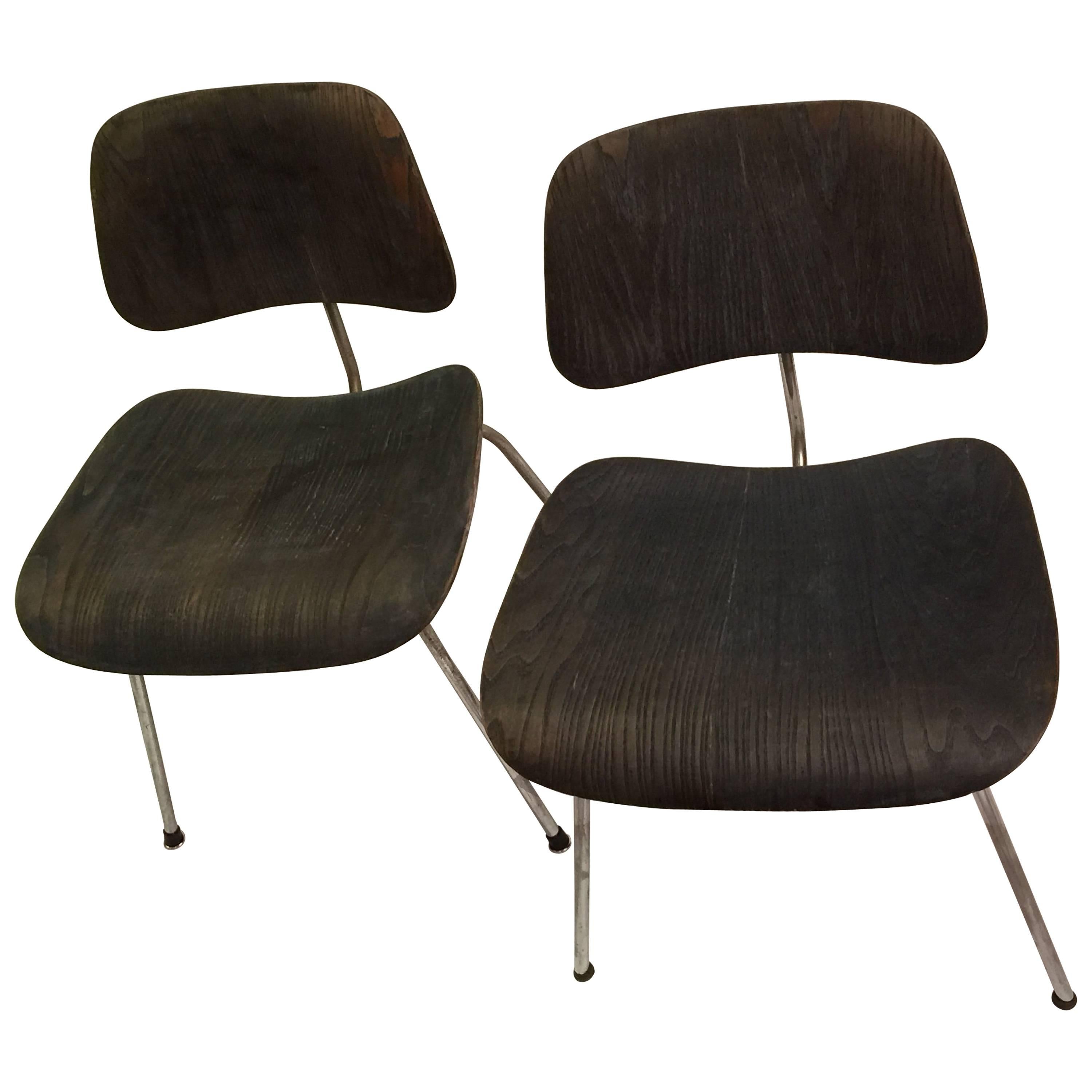 Pair of Eames for Evans DCM chairs
