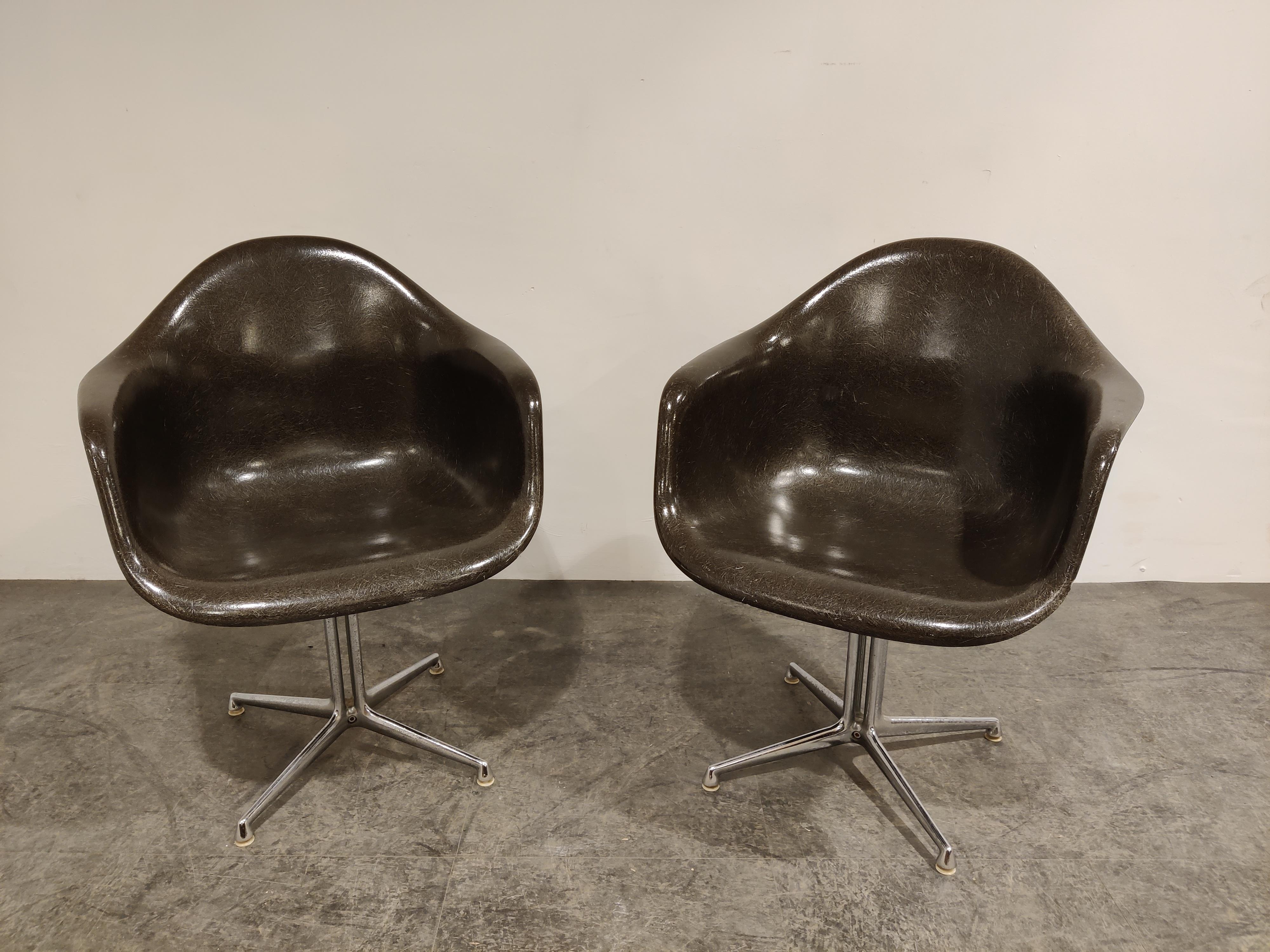 American Pair of Eames for Herman Miller La Fonda Chairs, 1970s