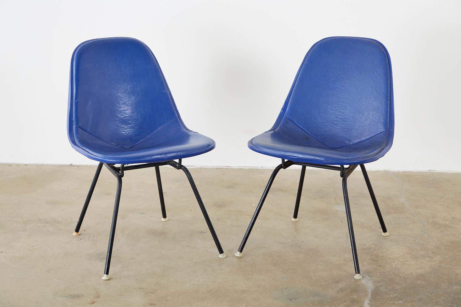 American Pair of Eames for Miller MKX Wire Mesh Chairs For Sale