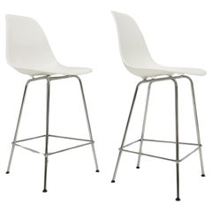 Pair of Eames Molded Fiberglass Counter Stools by Herman Miller