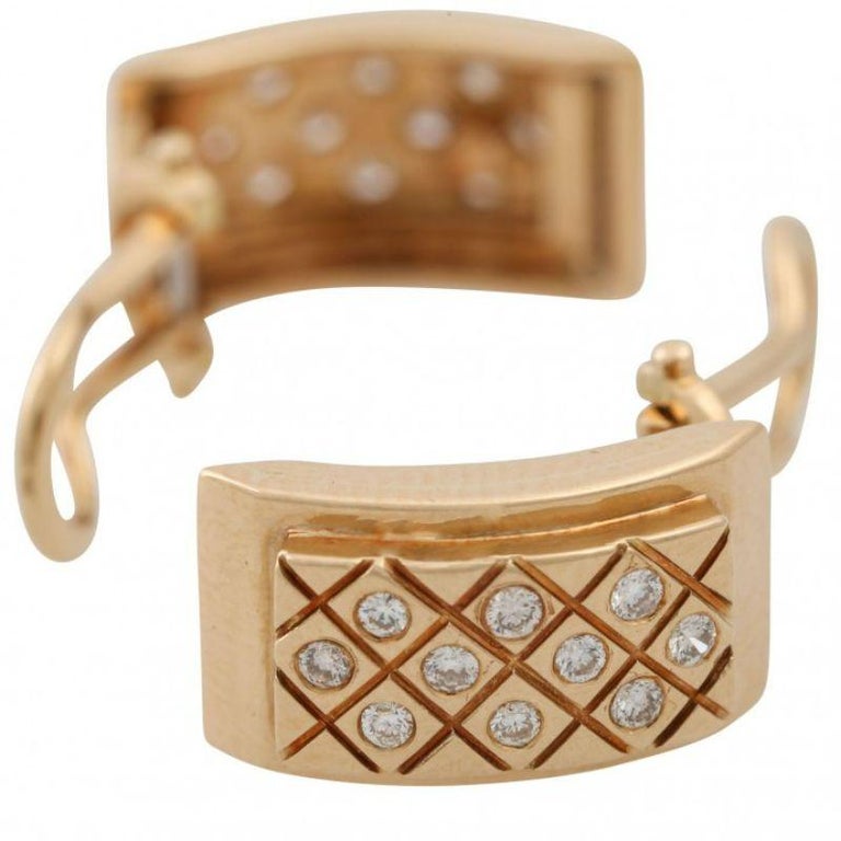 Pair of Ear Clips with 20 Brilliants For Sale at 1stDibs
