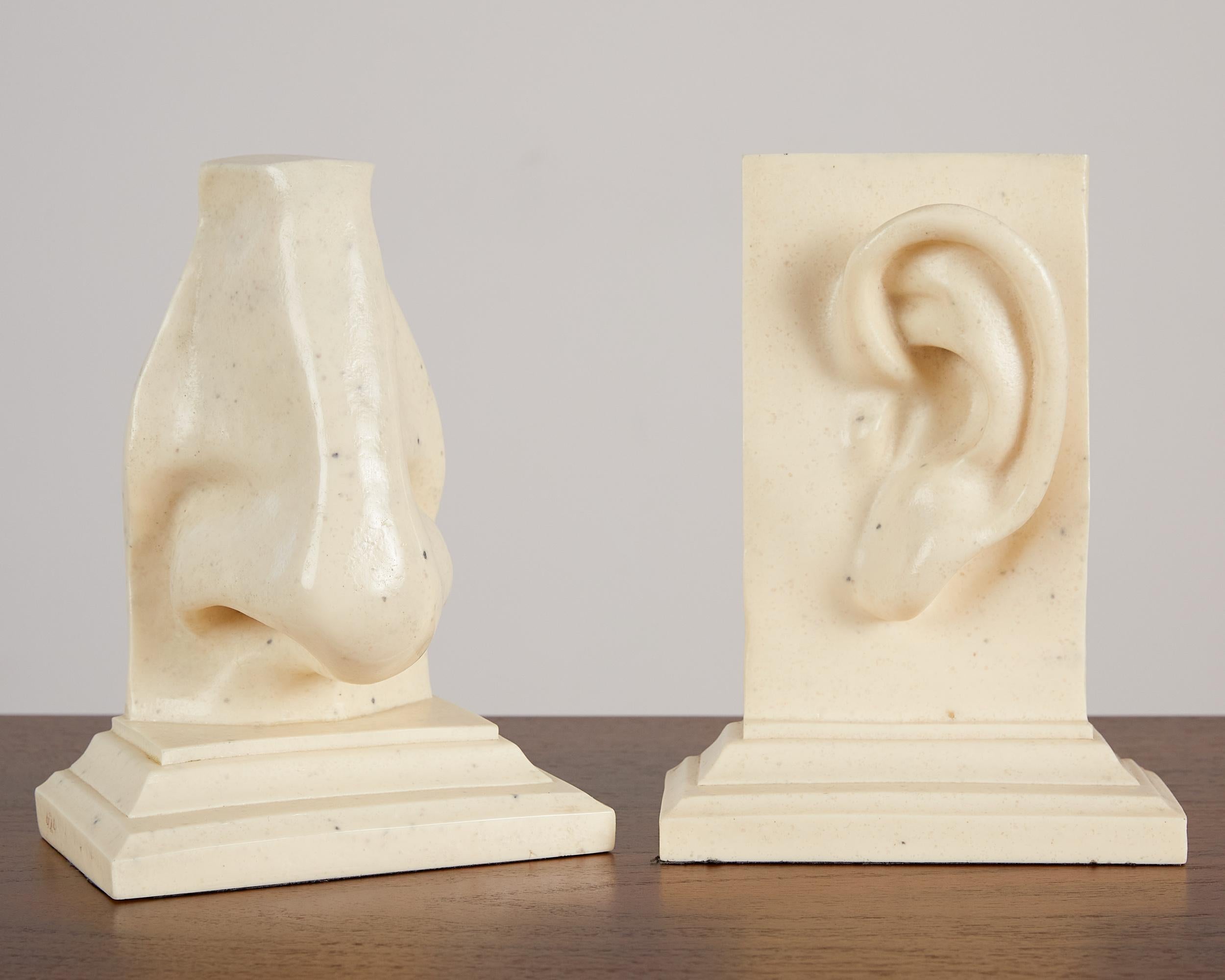 Late 20th Century Pair of Ear & Nose Bookends by C2C Designs