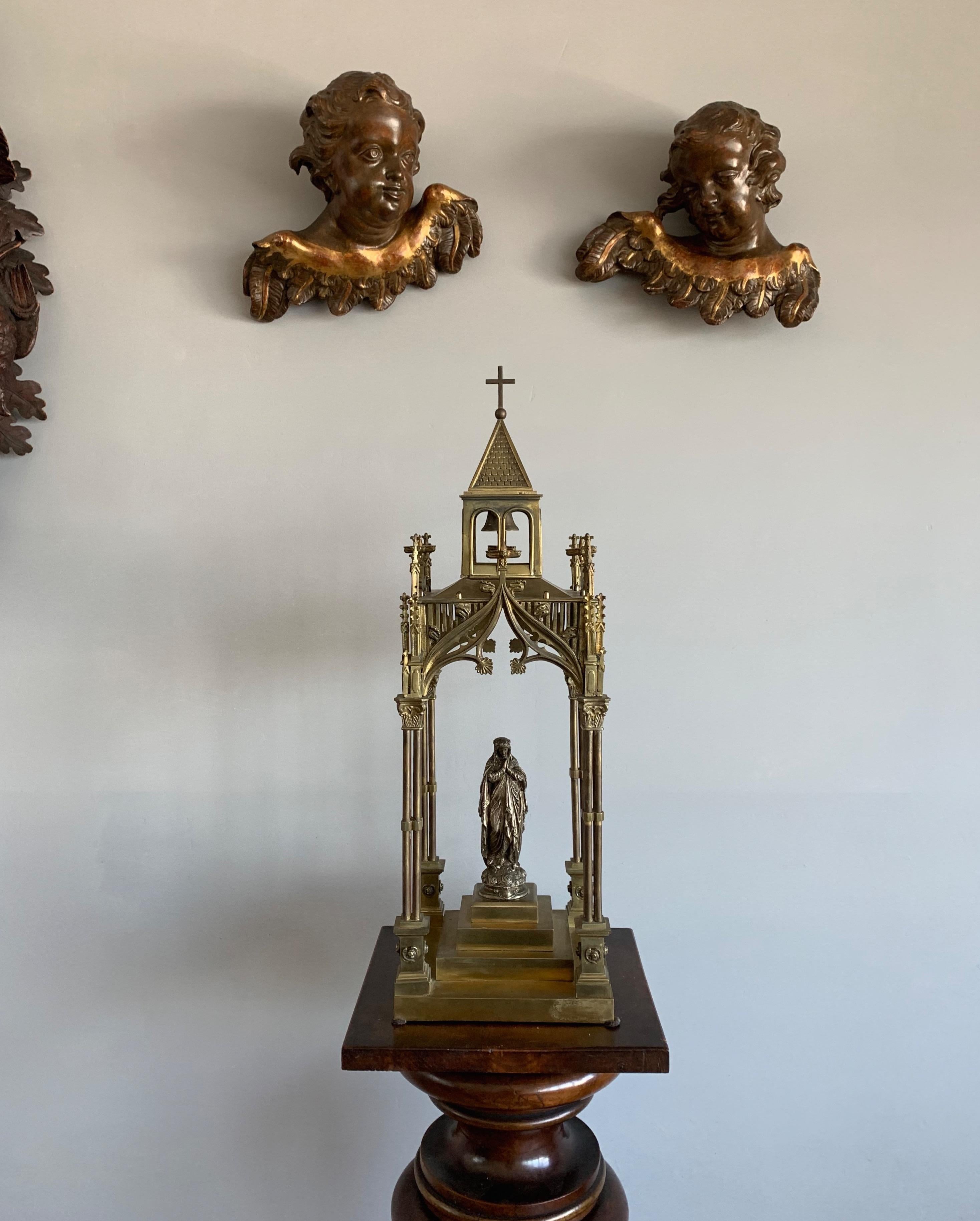 Baroque style, hand carved and hand gilt angel sculptures.

If you are looking for decorative and meaningful wall-art to grace your living space then these hand carved and hand painted antique wall putti could be perfect. You may have seen pairs of