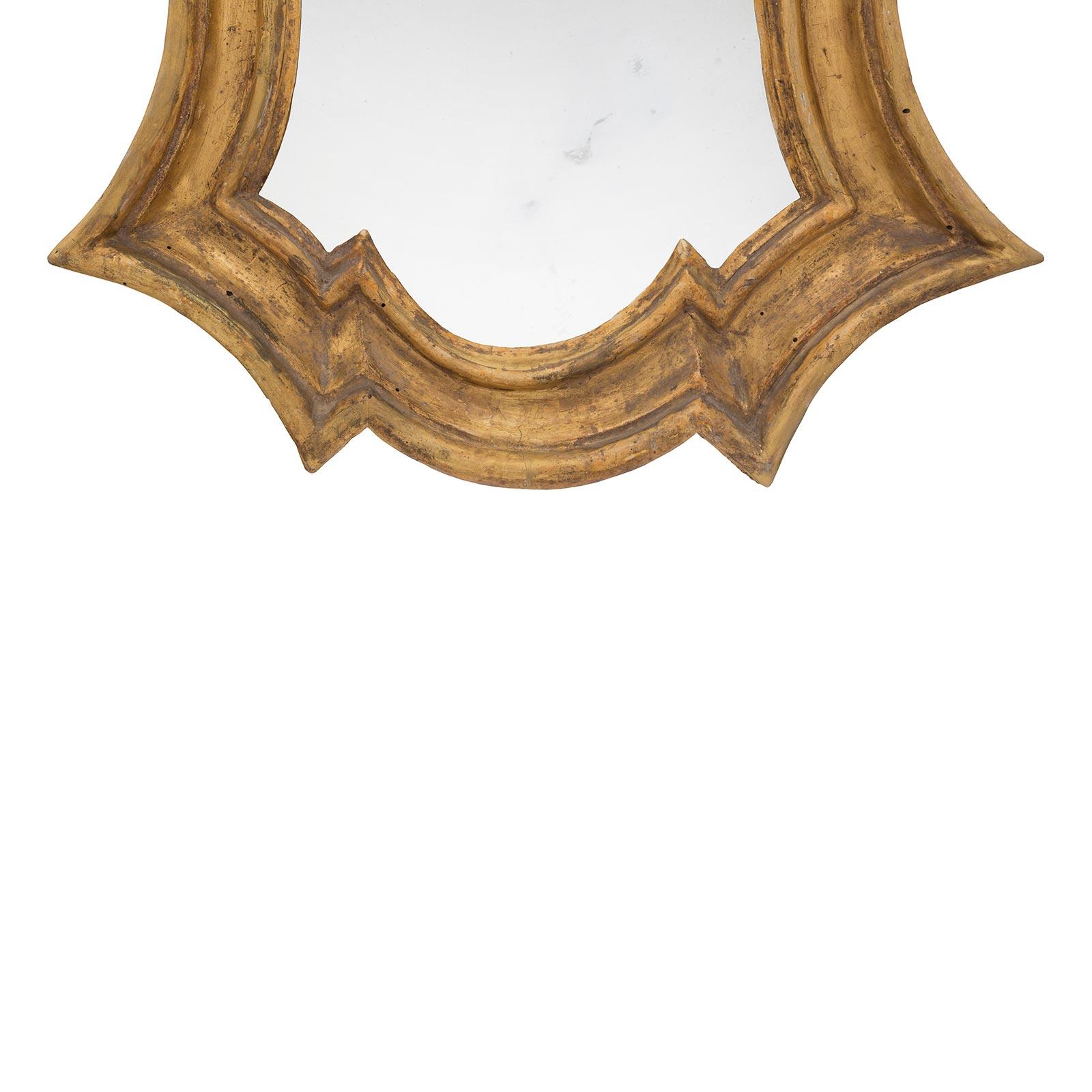 Pair of Early 18th Century Italian Baroque Period Mirrors For Sale 1