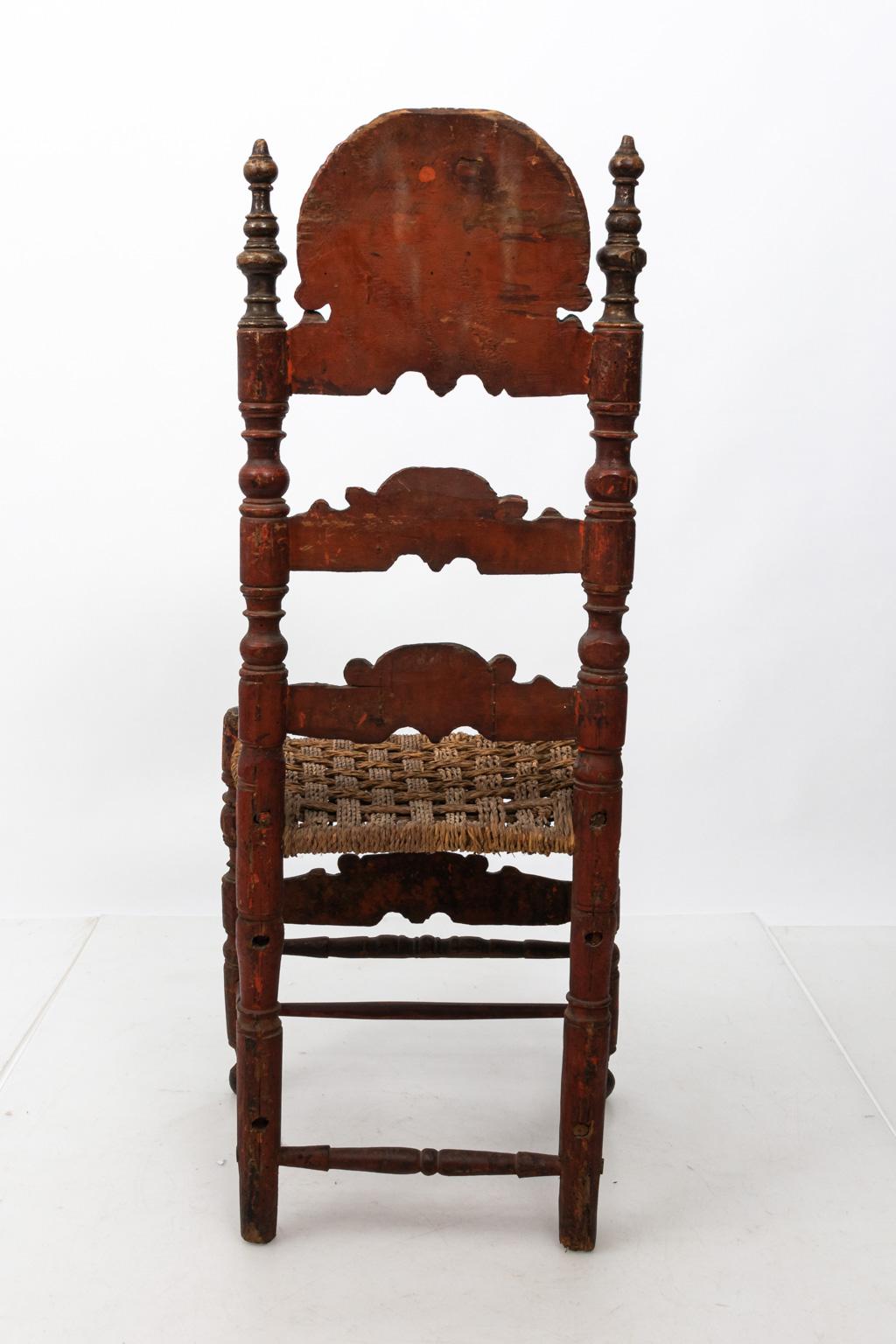 Wood Pair of Early 18th Century Italian Chairs