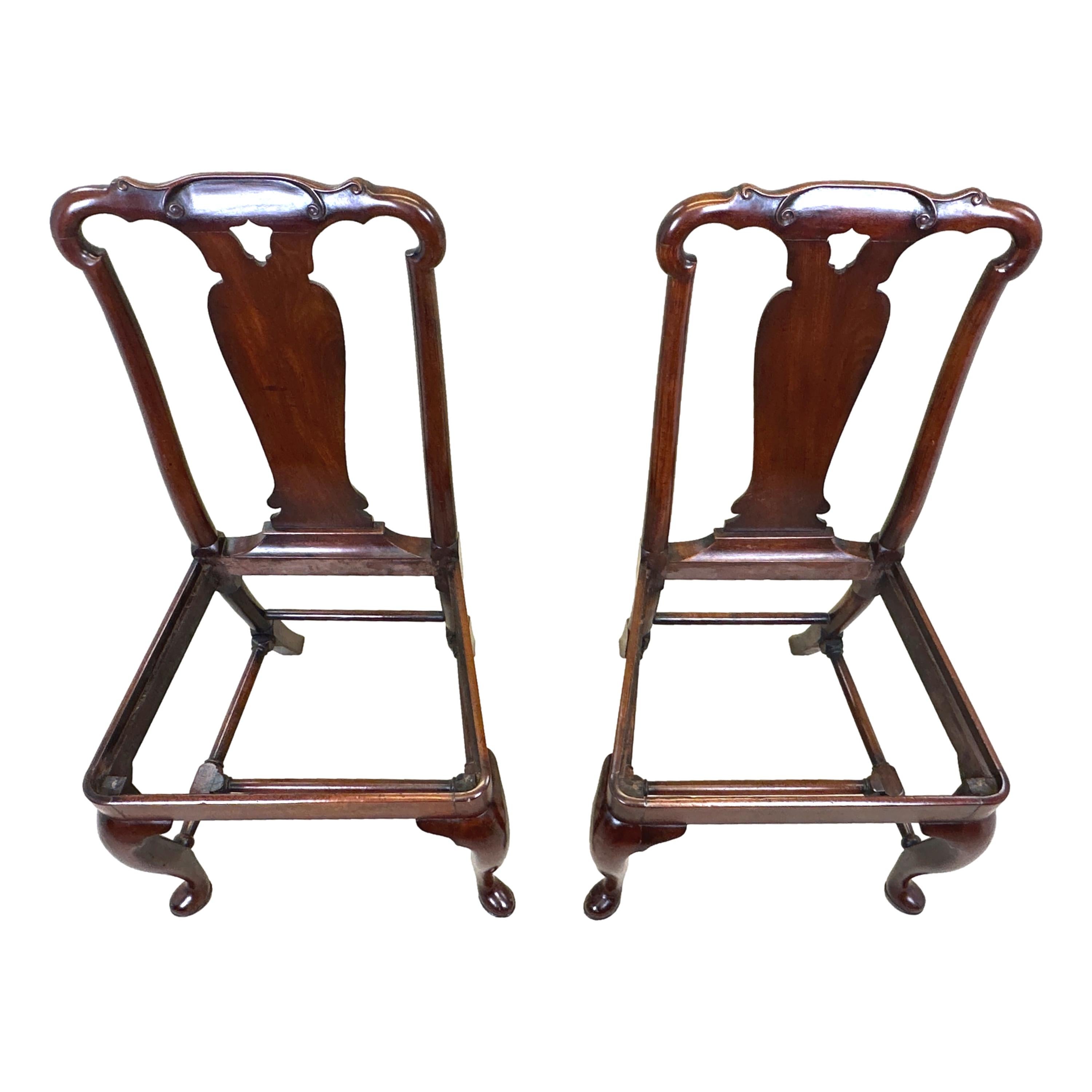 Pair Of Early 18th Century Side Chairs 4