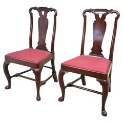 Antique Pair Of Early 18th Century Side Chairs