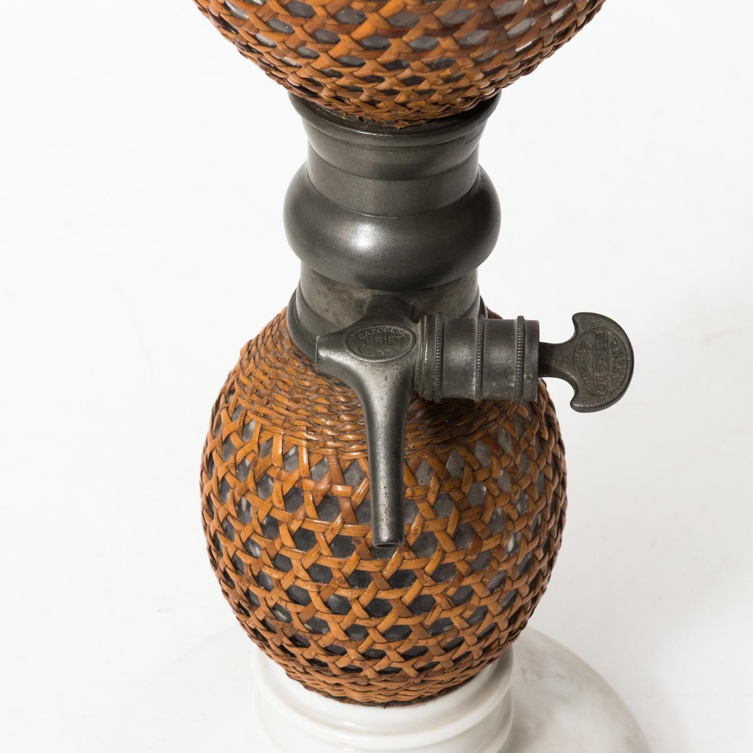Pair of Early 1900s French Antique Seltzer Bottles 3