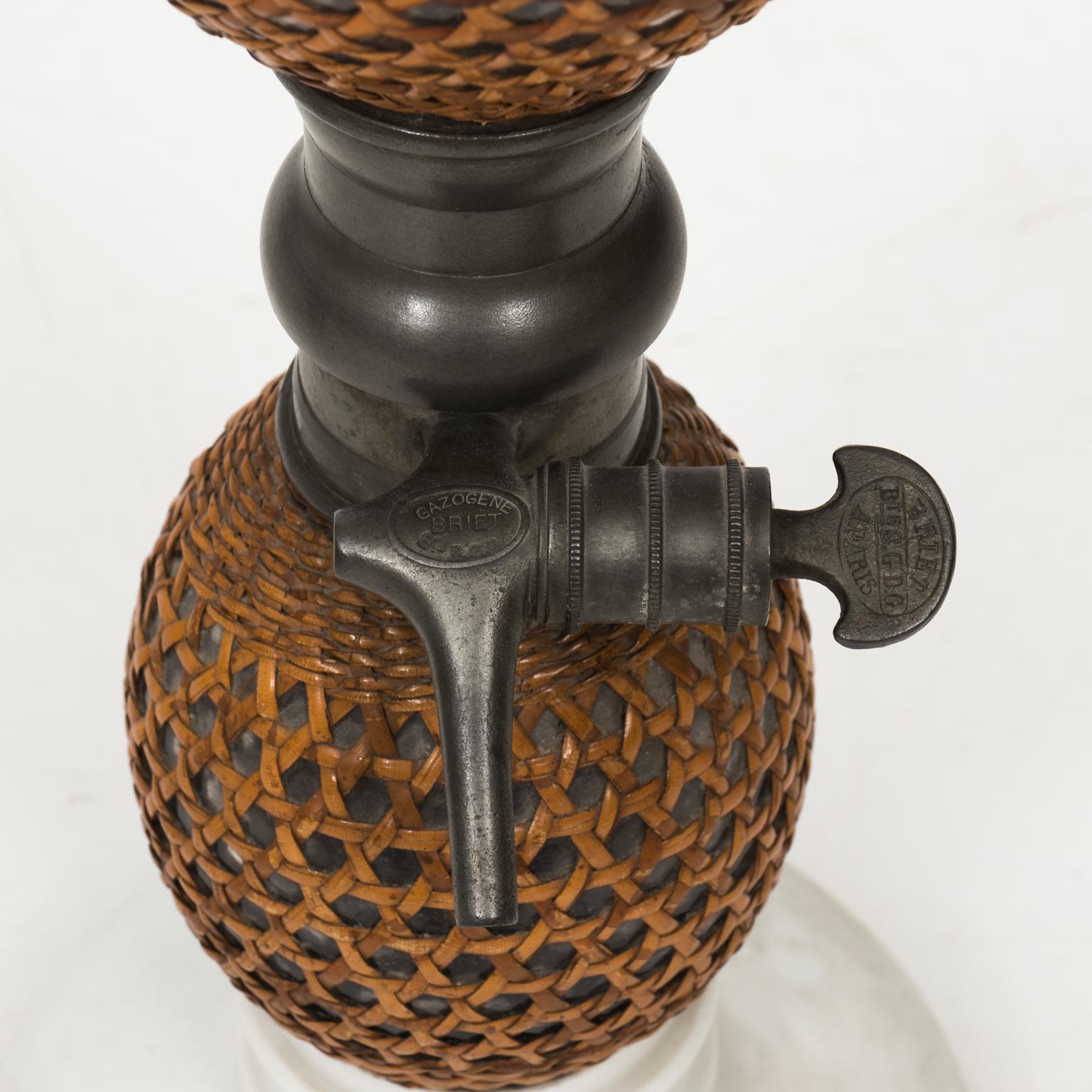 Pair of Early 1900s French Antique Seltzer Bottles 6