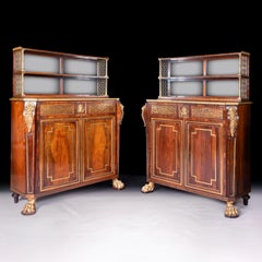 Pair Of Early 19th C. English Regency Side Cabinets Attributed To John McLean