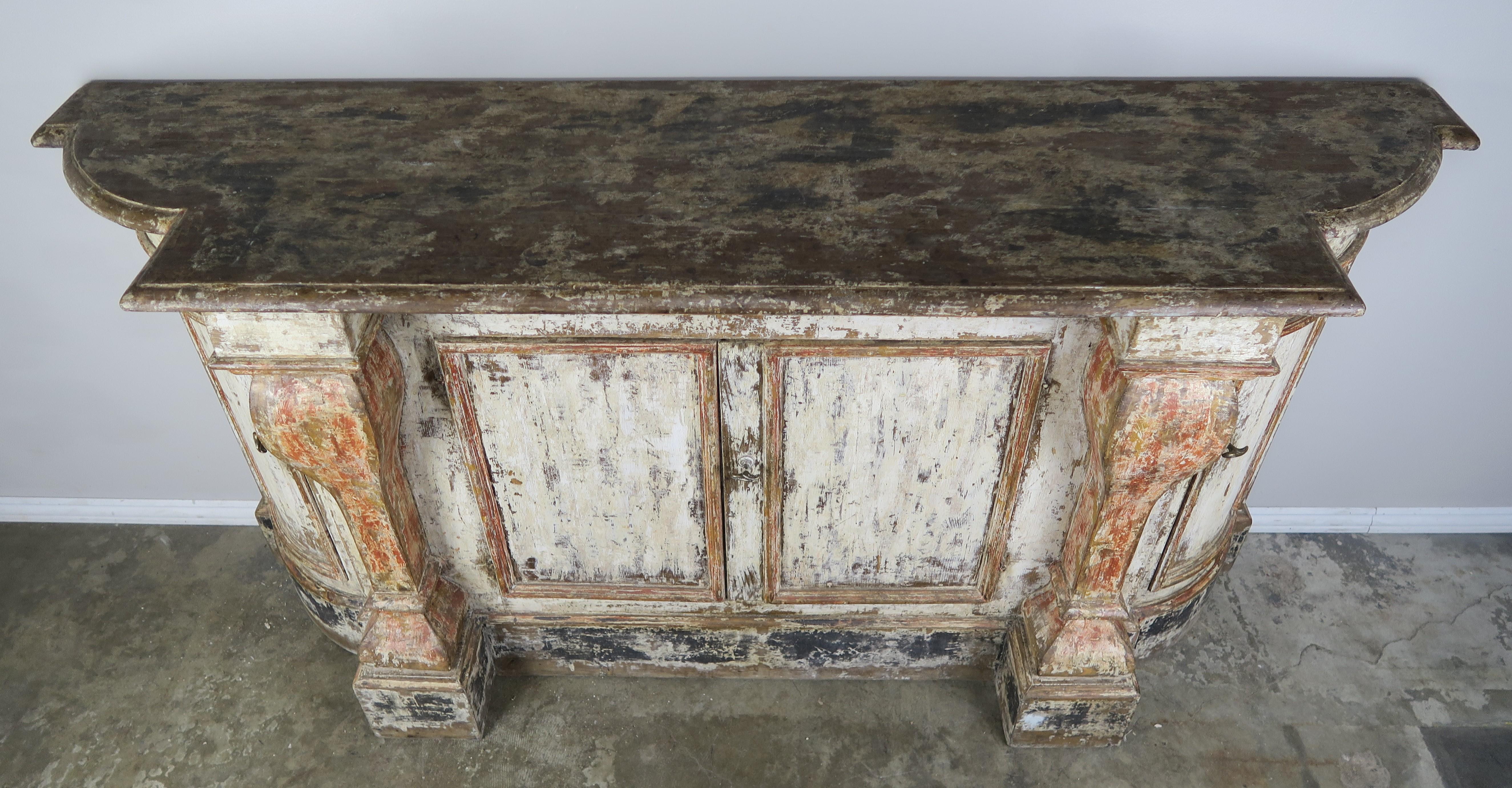 Pair of Early 19th Century Italian Tuscan Style Painted Sideboards 6