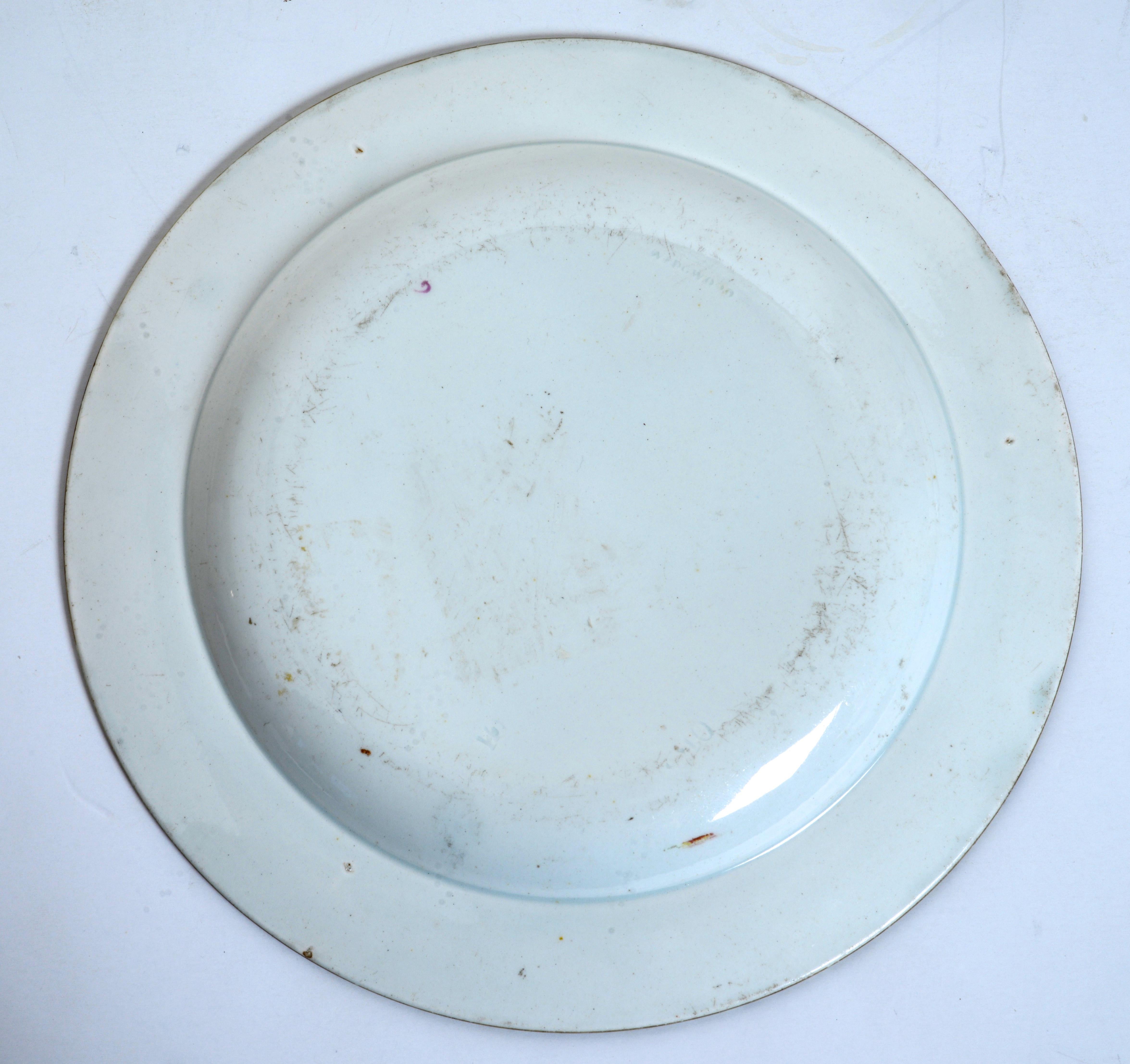 Pareja de platos de Wedgwood de principios del s. XIX con diseño Prunus, de 8 pulgadas Alfarería en venta