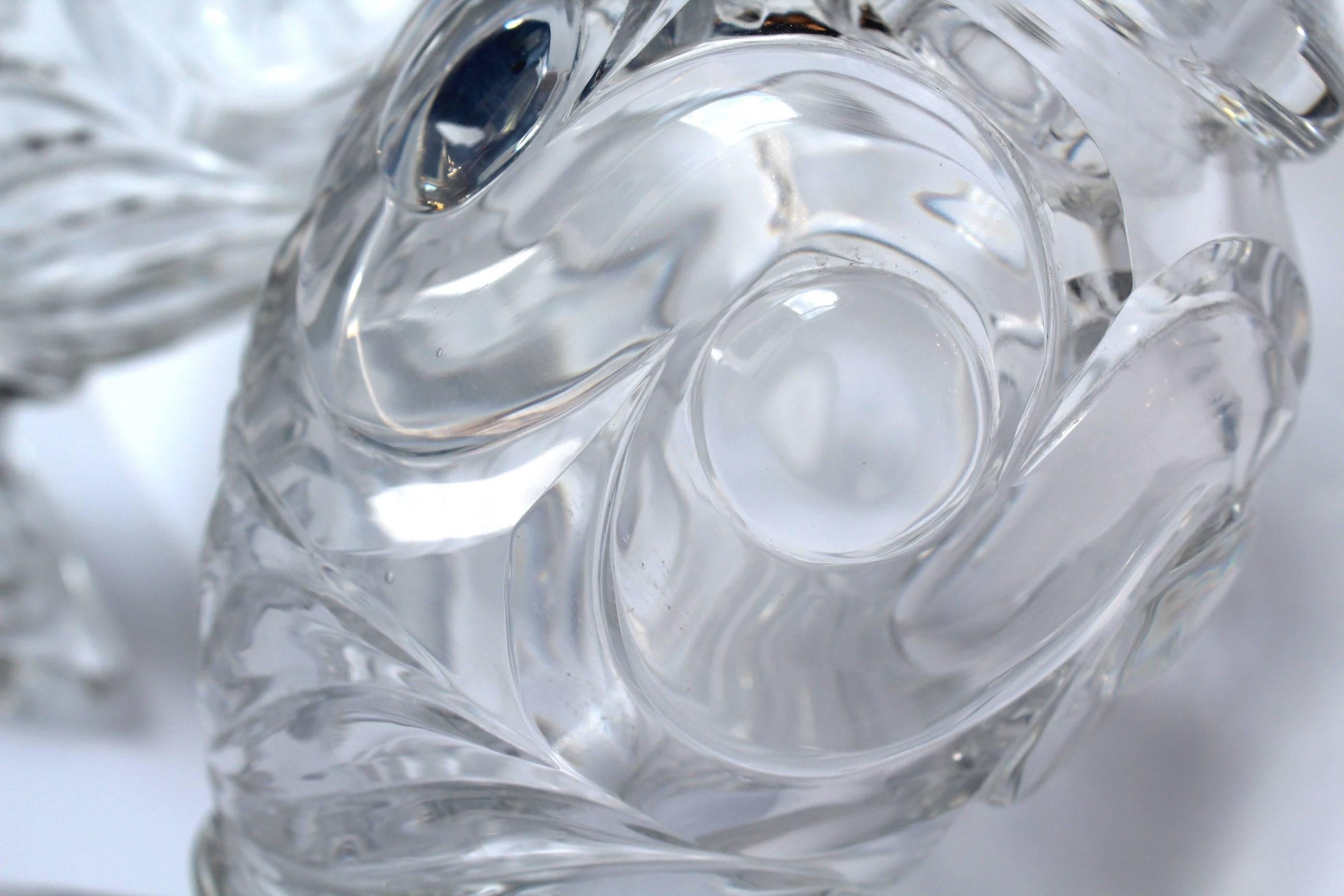 Hand-Crafted Pair of Early 19th Century Baccarat Handblown and Cut Crystal Vases