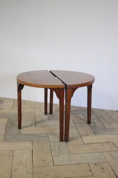 Pair of Early 19th Century French Cherrywood Demilune Tables