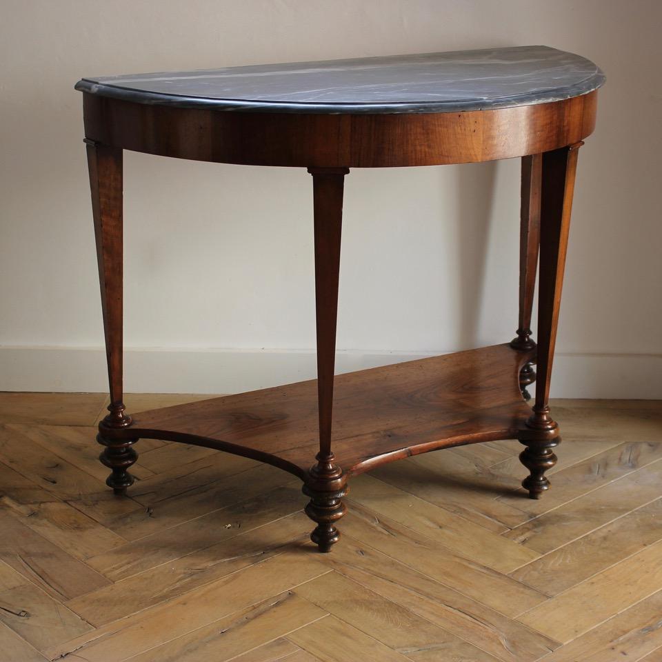 Pair of Early 19th Century Italian Console Tables in Walnut 8