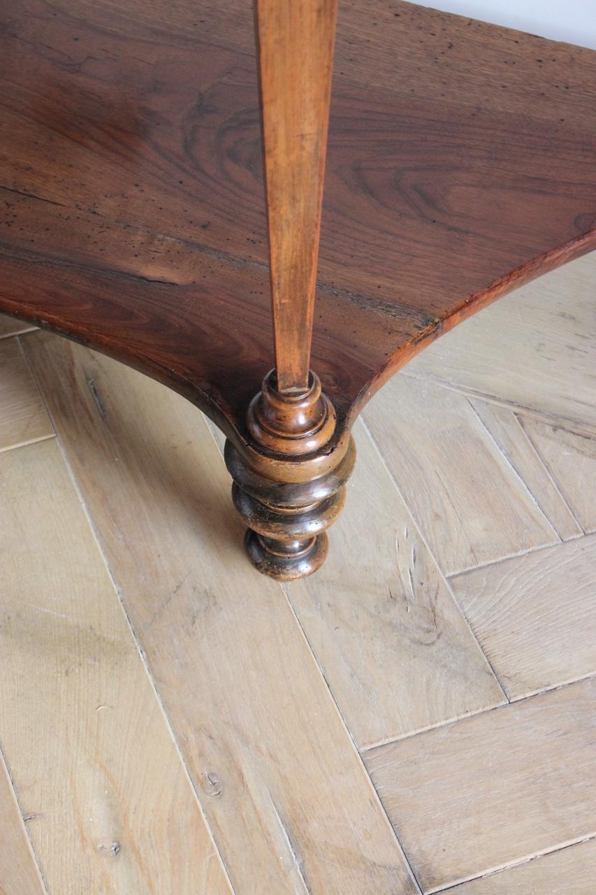 Pair of Early 19th Century Italian Console Tables in Walnut 4