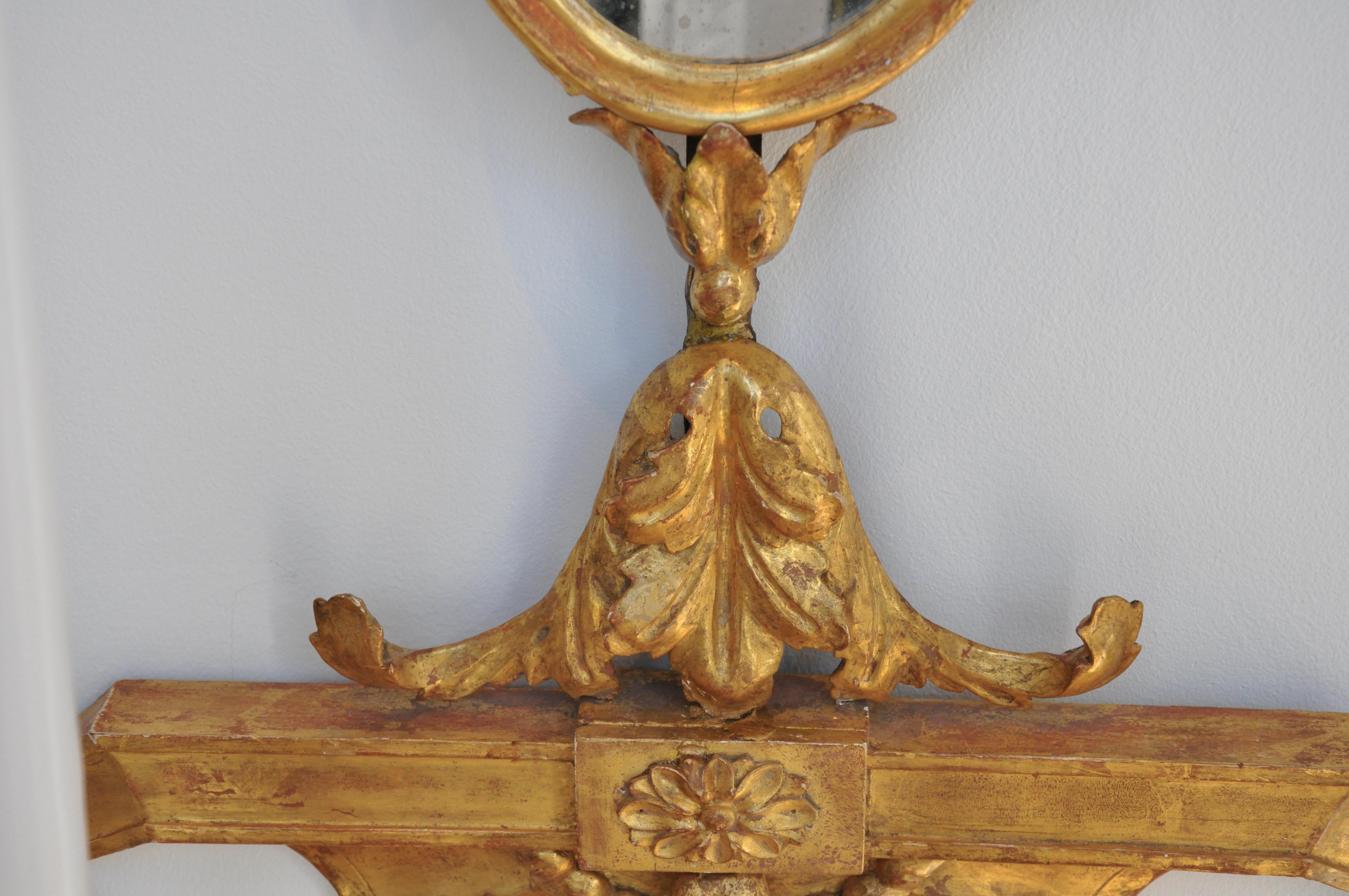 Pair of Early 19th Century Adam George III Giltwood Sconces In Good Condition In Essex, MA
