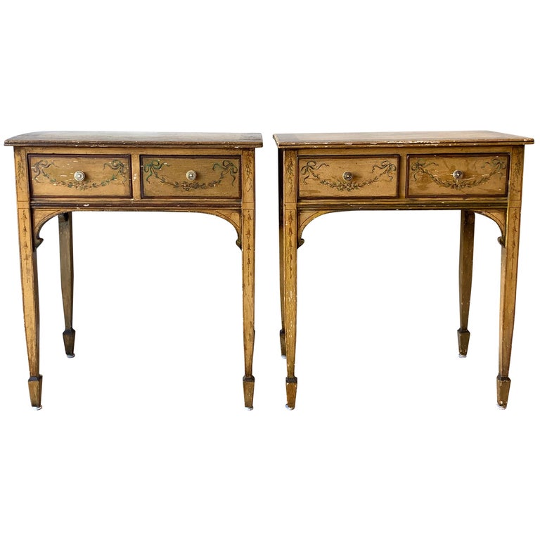 Pair of Early 19th Century Adams Style Side Tables at 1stDibs