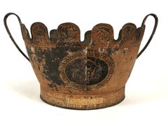 Pair of Early 19th Century American Tole Monteiths, Ideal as Planters