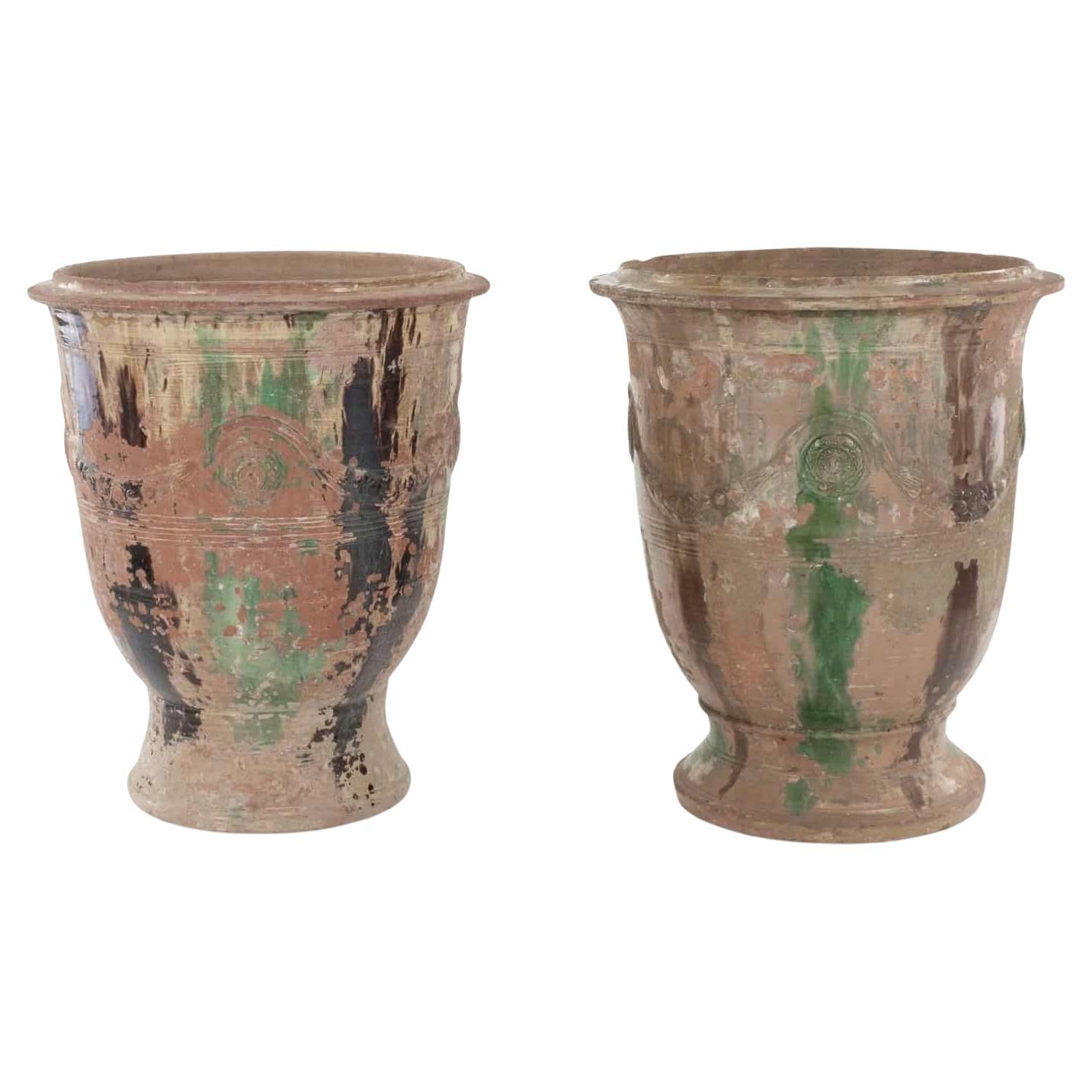 Pair of Early 19th Century Anduze Jars For Sale