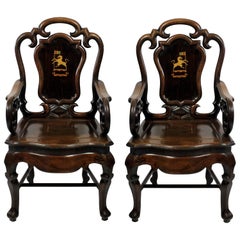 Pair of Early 19th Century Anglo-Chinese Armchairs