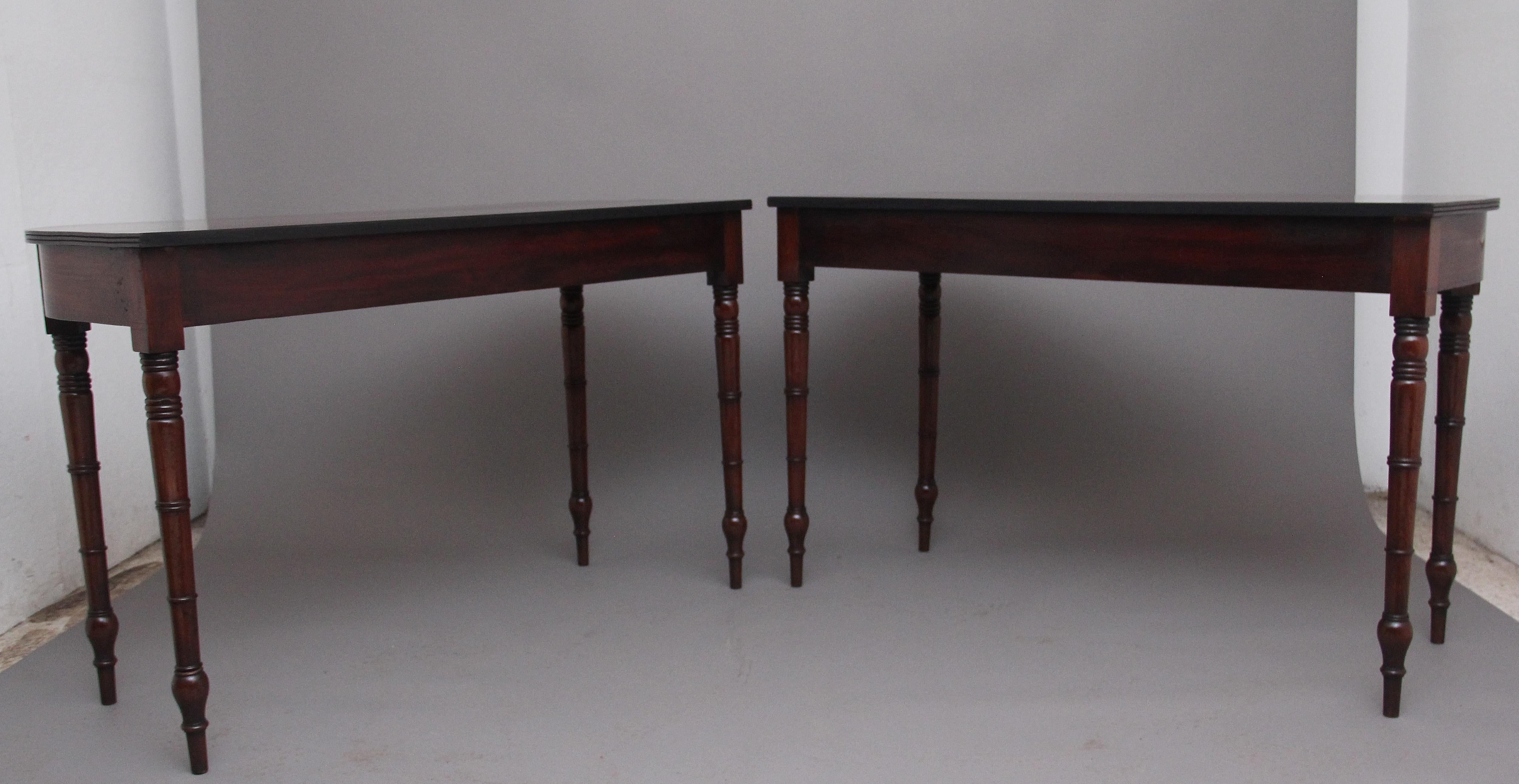 British Pair of Early 19th Century Antique Console Tables