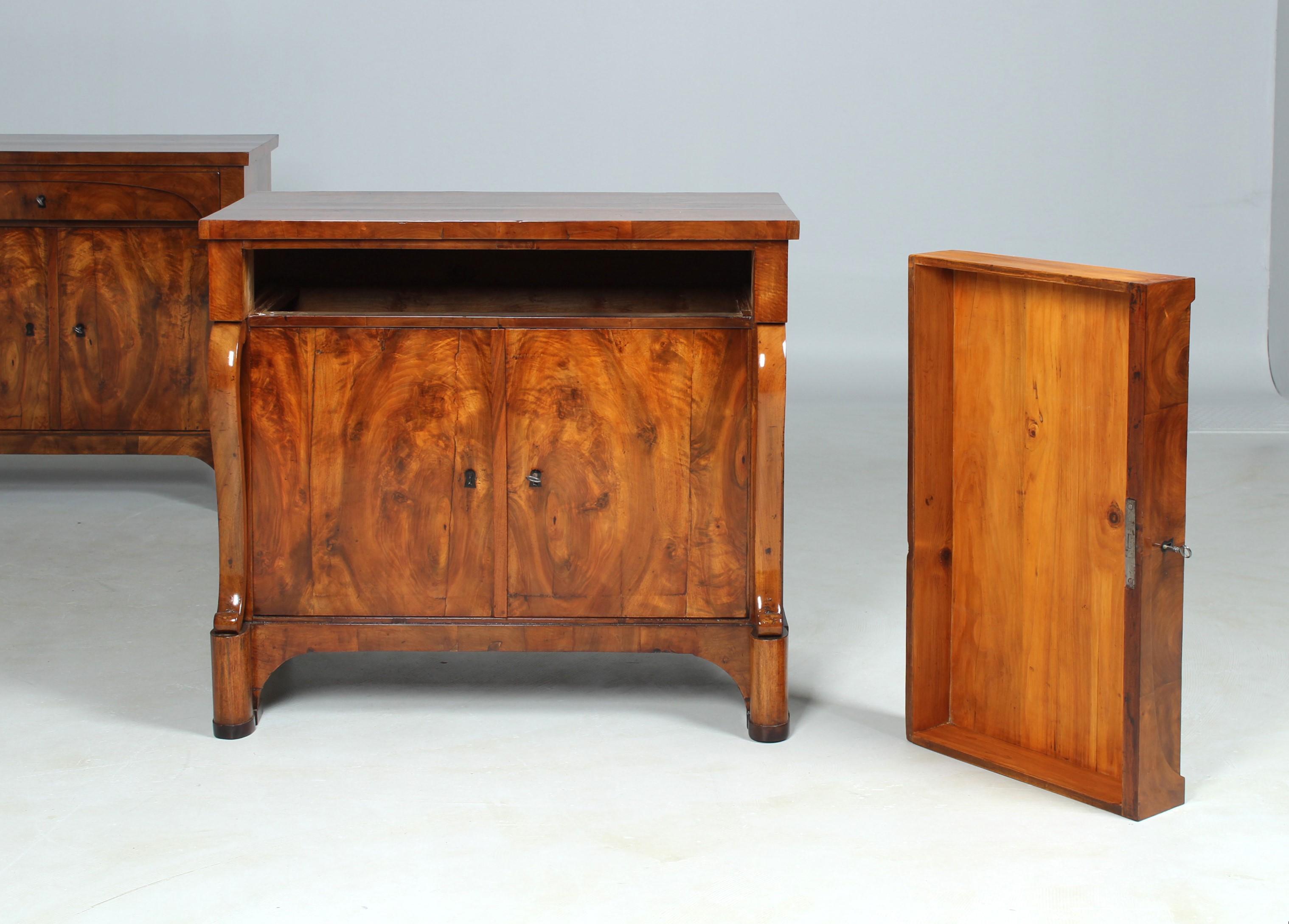 Pair of Early 19th Century Biedermeier Chests or Sideboards, Walnut, c. 1825 6