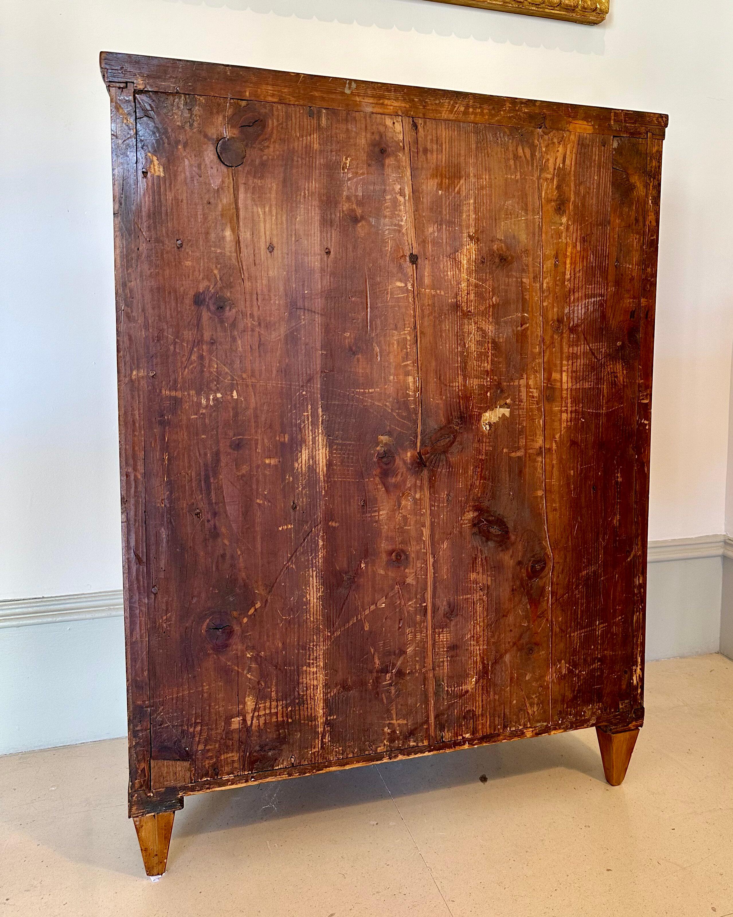 Pair of early 19th Century Biedermeier Maple Demi-lune Side Cabinets. 5