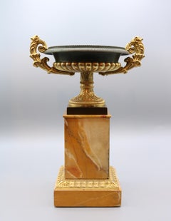 Pair of Early 19th Century Bronze and Ormolu Tazzas