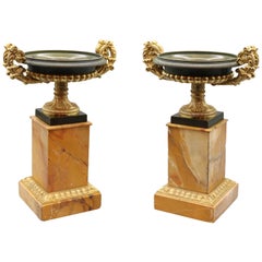 Pair of Early 19th Century Bronze and Ormolu Tazzas
