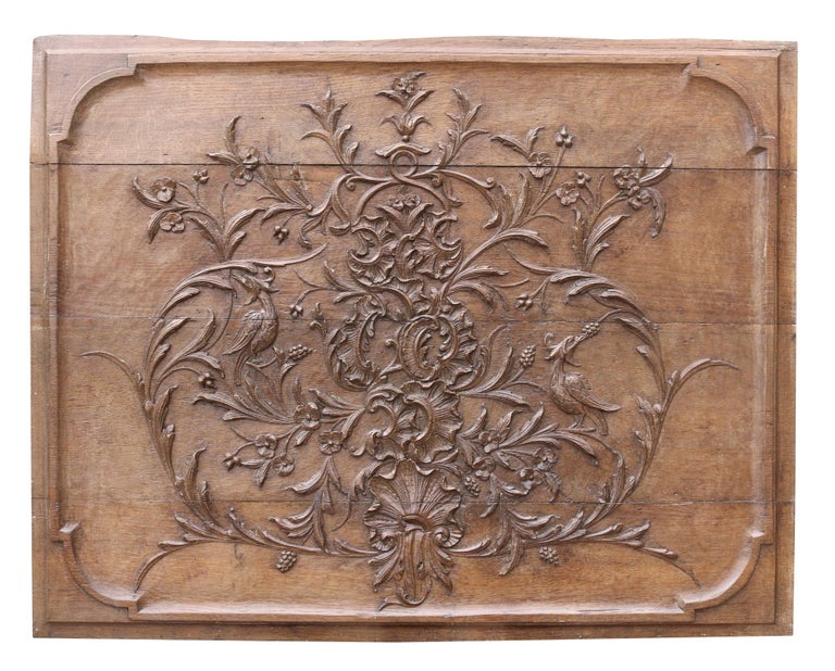 Pair of Early 19th Century Carved Oak Wall Panels at 1stDibs