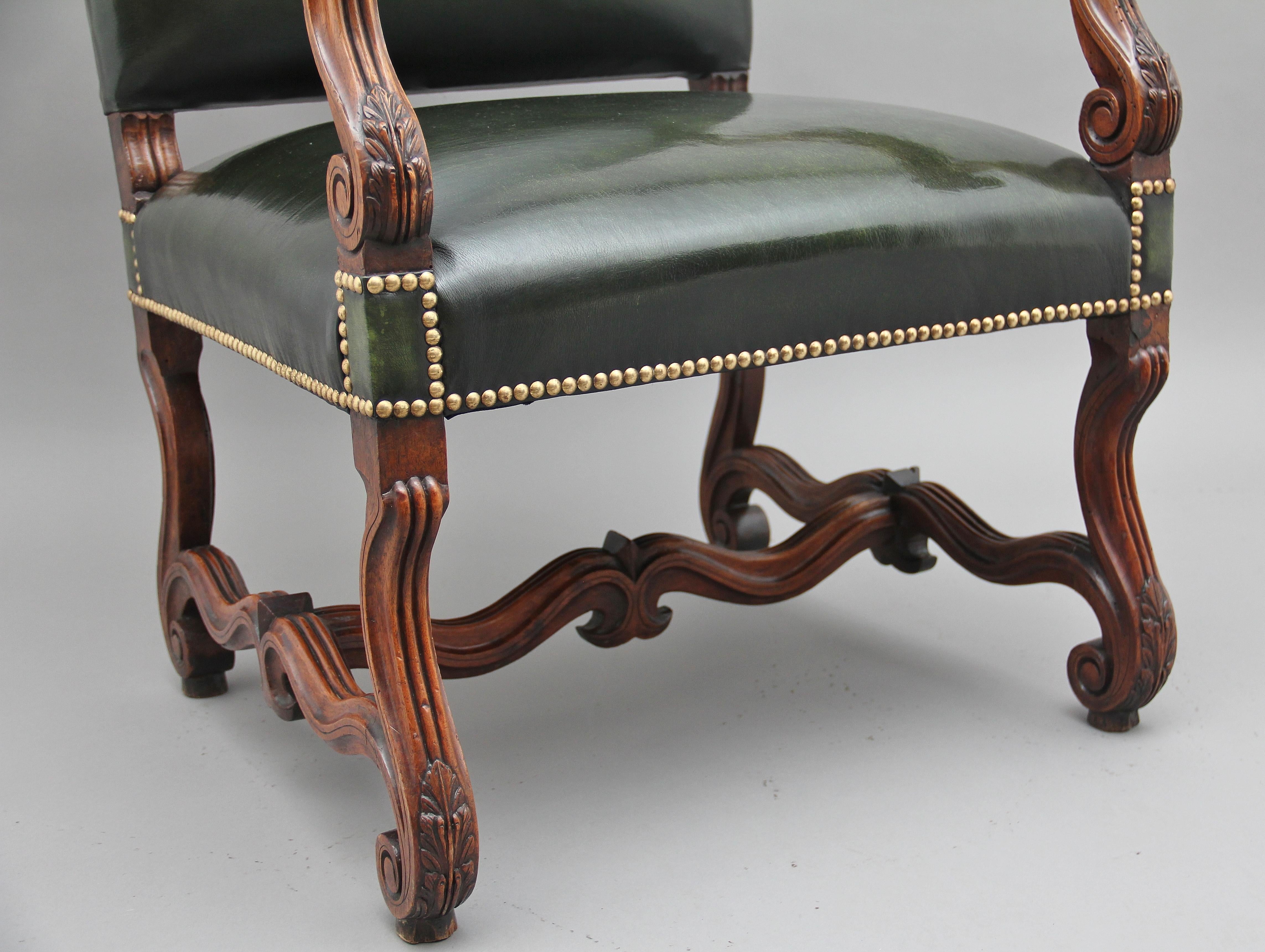 Pair of Early 19th Century Carved Walnut Armchairs 9